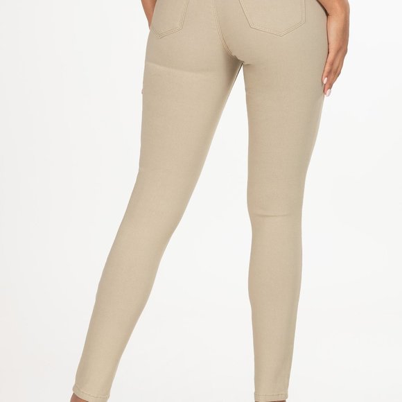 YMI Women's Hyperstretch Midrise Skinny Sand XL - Picture 3 of 3